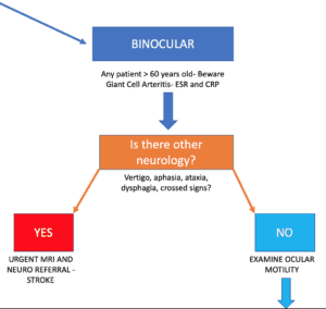 Binocular - neurological symptoms