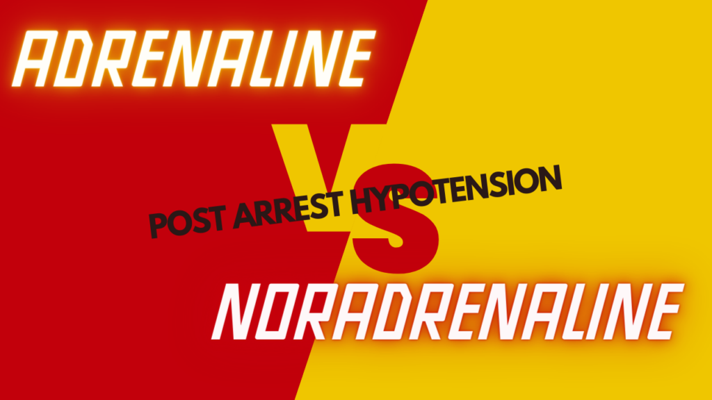 Adrenaline vs Noradrenaline in post arrest hypotension