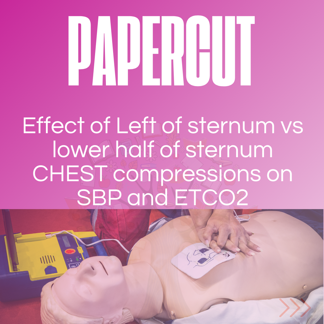 Left Sternal Compression CPR and Higher Systolic Blood Pressure