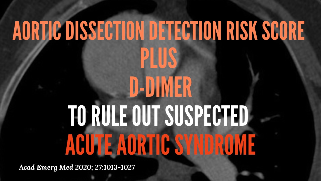 Can D-dimer rule out Acute Aortic Syndrome?