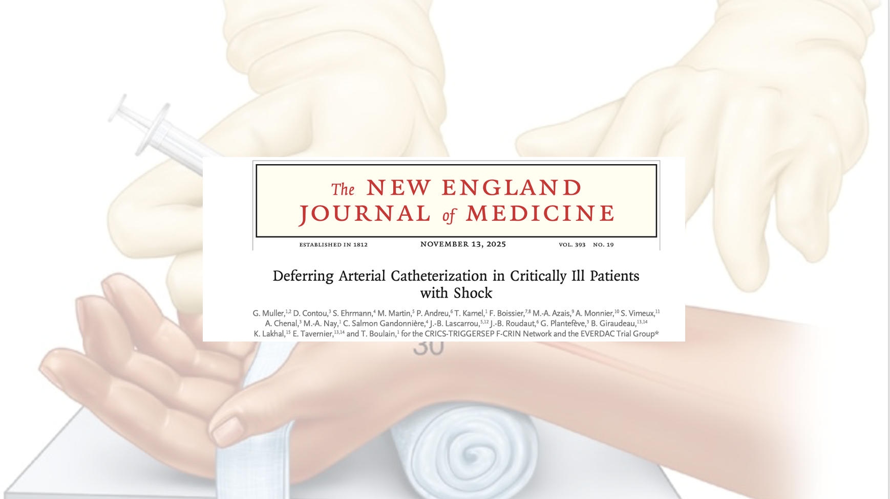 Do we need arterial lines in shock? The EVERDAC Trial
