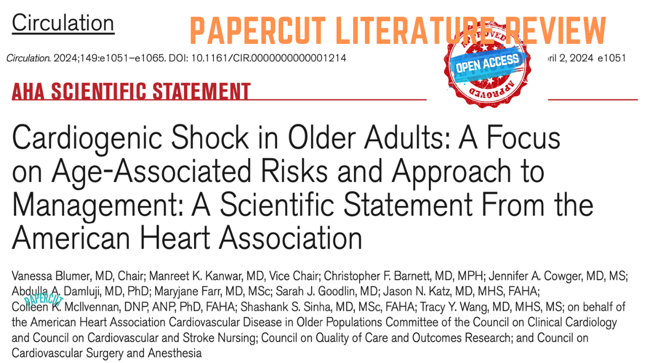 Management of Cardiogenic Shock in Elderly Patients